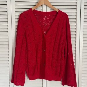 Red Knit Women's Sweater